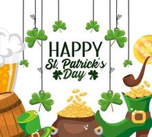 diseño feliz celebración del evento del Día de San Patricio vector