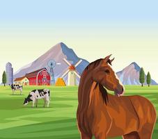 farm animals cartoons vector