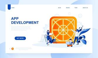 UX design landing page template  vector