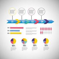 infographic business diagram with information strategy vector