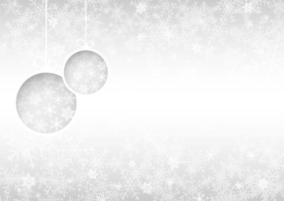 Christmas and happy new year white vector background with snowflake