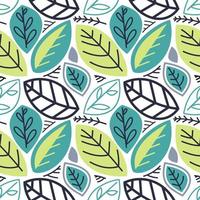 leaf nature seamless pattern vector