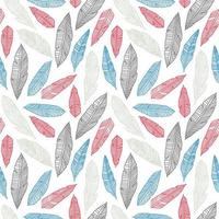 leaf outline seamless pattern colorful background vector