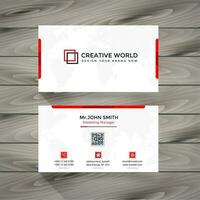 Minimalist business card template vector