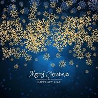Merry Christmas background with snowflakes vector
