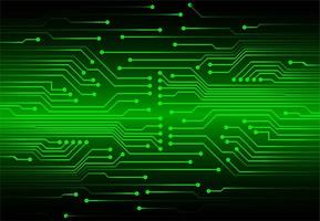 Concepto de circuito cibernético verde vector