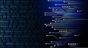 Concepto de tecnología futura de circuito cibernético azul vector
