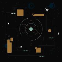 Abstract technology and space explorer background with rectangle shapes vector