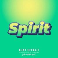estilo de texto premium verde espíritu vector