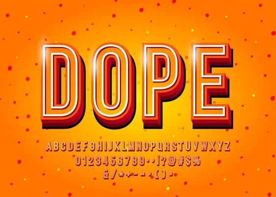 Modern 3d display font design