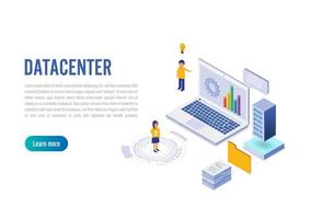 Internet datacenter connection administrator  vector