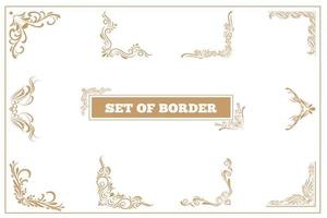 Set Of Vintage Frames And Border With Filigree