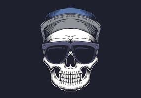 Skull with eyeglasses  vector