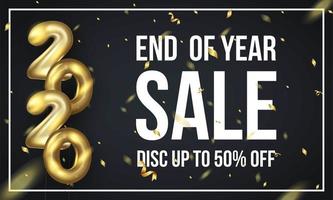 End of year sale off background template vector