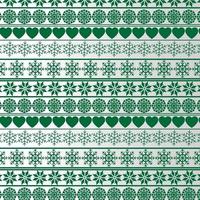 christmas pattern with hearts and snowflakes vector