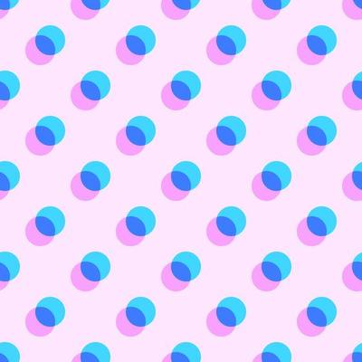 Geometric Pastel Overlapping Circles Pattern