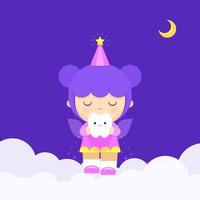 Cute Tooth Fairy Vector Illustration