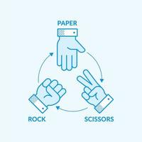 Rock Paper Scissors Vector Illustration
