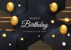 Happy Birthday celebration typography design for greeting card