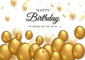Happy Birthday celebration typography design for greeting card