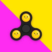 Emoji Fidget Spinner Vector Icon