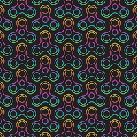 Colorful Line Fidget Spinner Seamless Pattern vector