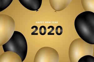 Fondo de año nuevo 2020 vector