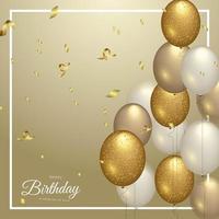 Happy Birthday celebration typography design for greeting card vector