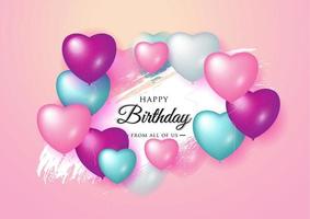 Happy Birthday celebration typography design for greeting card vector