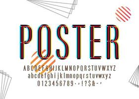 Modern Colored Poster Alphabet vector