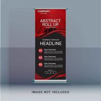 Red Roll Up Business Banner vector