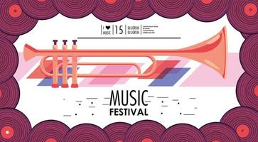 banner de eventos del festival de música vector