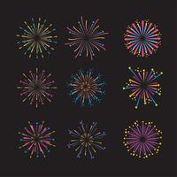 set firework night decoration to event vector