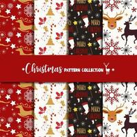 Christmas pattern collection set vector