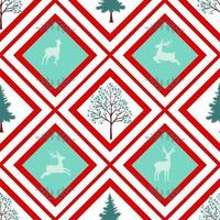 Christmas holiday seamless pattern on geometric background vector