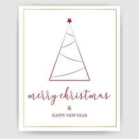 Simple merry christmas background with greeting text vector