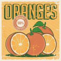 Naranjas Naranja Señalización Retro Vintage vector