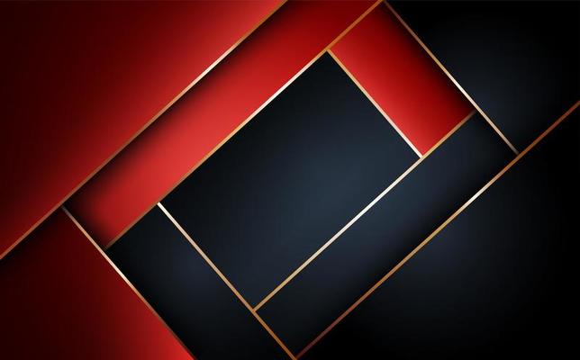 Red and Black abstract layer geometric background