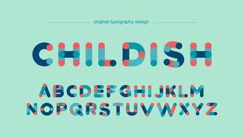 Abstract Colorful Tubes Artistic Font vector