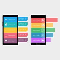 Set Mobile Infographic template vector