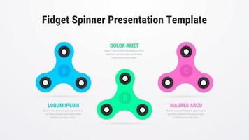 Plantilla de Vector de presentación de Fidget Spinner