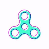 Vector Retro Offset Fidget Spinner