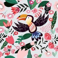 bird seamless pattern vector