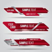 Red Template Banner Design  vector