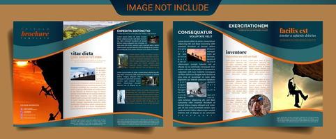 tri fold brochure vector