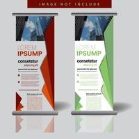 promotional roll up banner template with geometric shapes vector