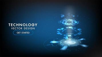 Abstract technology background Hi-tech communication concept technology vector