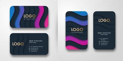 Abstract Luxury Wave Pattern  Business Card Template vector