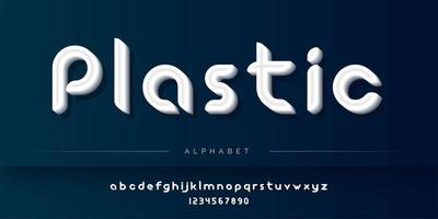 Plastic style alphabet set vector