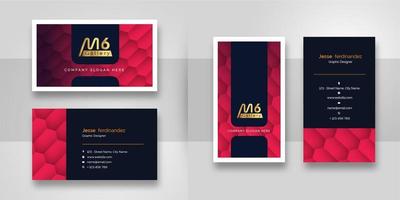 Abstract Red Gradient Business Card Template vector